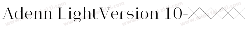 Adenn LightVersion 10字体转换